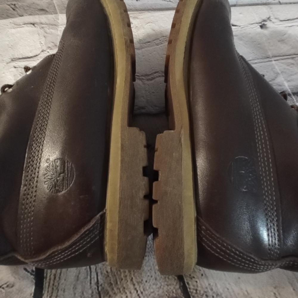 Timberland Lace Up Brown Leather Boots  Two-Tone  9.5 - Picture 15 of 16